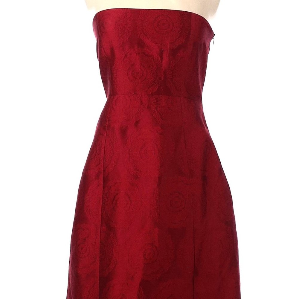 **FINAL PRICE-Theory Strapless Orsolya Red Koi Cocktail Dress. Size 6